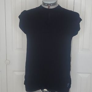 NIKE Black Short Sleeve Blouse Size S